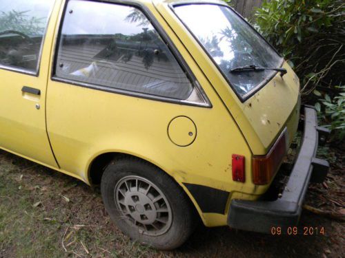 1979 mitsubishi dodge colt hatchback 2dr, yellow, twin stick, sunroof, fwd