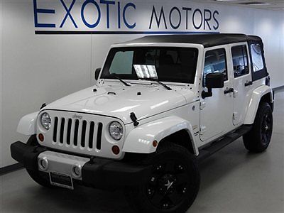 2012 jeep wrangler unlimited sahara 4door 4wd blk-soft-top 18-xd-wheels 1-owner