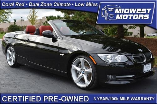 2011 bmw 335i convertible black sport pkg  certified only 11,045 miles m 12 13