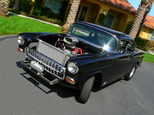 1955 belair hardtop gasser 2 door american graffiti two lane black top hotrod