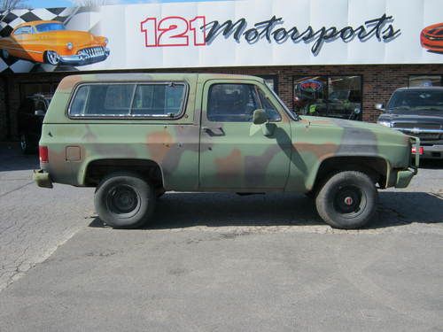 1986 chevrolet military blazer cucv utility m1009 4x4 6.2 diesel camouflage