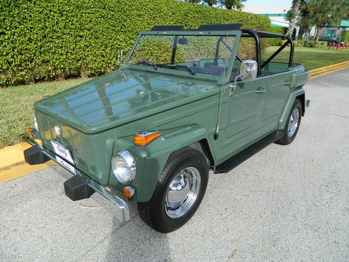 1974 volkswagon thing safari edition olive green grey amazing original type 181