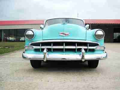 1954 Chevy Bel-Air 2 Door Coupe!! Blue/White!! 235/3-Speed!! Laser Straight Body, image 6