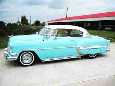 1954 Chevy Bel-Air 2 Door Coupe!! Blue/White!! 235/3-Speed!! Laser Straight Body, image 7