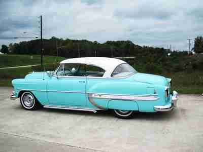 1954 Chevy Bel-Air 2 Door Coupe!! Blue/White!! 235/3-Speed!! Laser Straight Body, image 8
