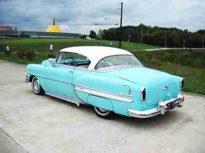 1954 Chevy Bel-Air 2 Door Coupe!! Blue/White!! 235/3-Speed!! Laser Straight Body, image 9