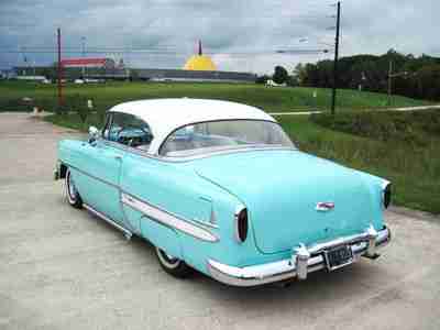 1954 Chevy Bel-Air 2 Door Coupe!! Blue/White!! 235/3-Speed!! Laser Straight Body, image 10