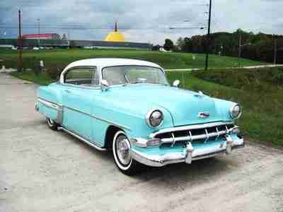1954 Chevy Bel-Air 2 Door Coupe!! Blue/White!! 235/3-Speed!! Laser Straight Body, image 15