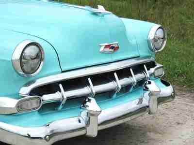1954 Chevy Bel-Air 2 Door Coupe!! Blue/White!! 235/3-Speed!! Laser Straight Body, image 17