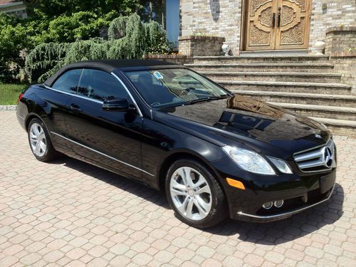 Mercedes e350a convertible black back-up cam leather 8k mint car navi benz