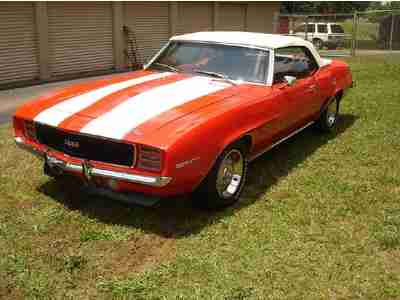 1969 69 Chevrolet Chevy Camaro RS Convertible NEW ZZ4 350 Automatic Orange A/C, image 2