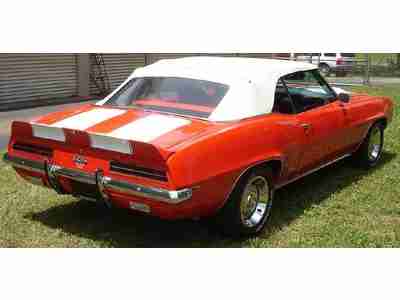 1969 69 Chevrolet Chevy Camaro RS Convertible NEW ZZ4 350 Automatic Orange A/C, image 3