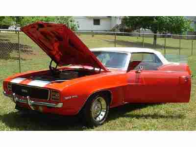 1969 69 Chevrolet Chevy Camaro RS Convertible NEW ZZ4 350 Automatic Orange A/C, image 12