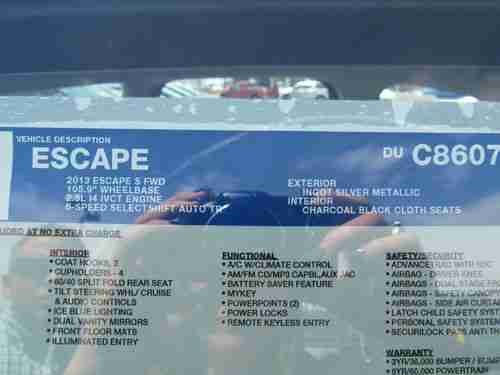 2013 Ford Escape S Sport Utility 4-Door 2.5L, US $19,434.00, image 11