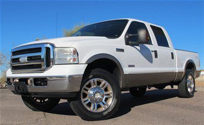 ***no reserve*** 06 ford f250 lariat crew diesel 4x4 short bed az clean no rust