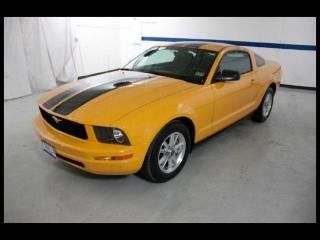 08 mustang coupe, 4.0l v6, 5 spd manual, cloth, cruise, grabber orange w/stripes