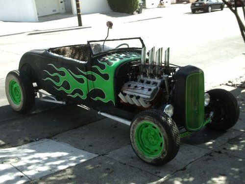 1929 ford model a roadster rat rod, chrysler hemi, cool!