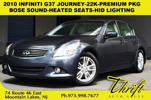 2010 infiniti g37 journey-22k-premium pkg-bose sound-heated seats-hid lighting