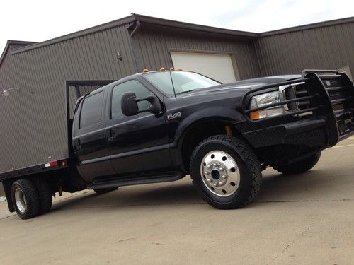 2002 f450 / f350 crew cab 7.3 4x4 lariat flatbed low mileage work truck must see