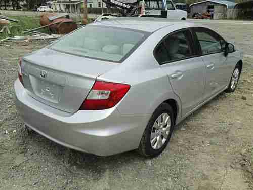 NO RESERVE 2012 HONDA CIVIC LX SEDAN 1.8L AUTO FLOOD SALVAGE REBUILDABLE NY907A, image 5