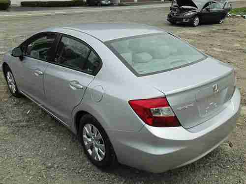 NO RESERVE 2012 HONDA CIVIC LX SEDAN 1.8L AUTO FLOOD SALVAGE REBUILDABLE NY907A, image 7