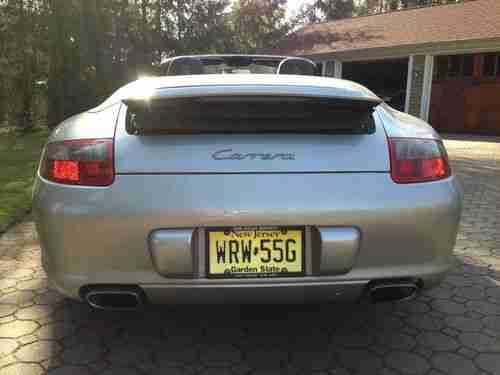 Porsche 911 Convertible 2008 Cabriolet Manual 9k miles Silver/Navy, image 12