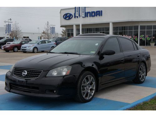 2005 nissan altima 3.5 se-r sedan 1 owner clean carfax black on black loaded tx