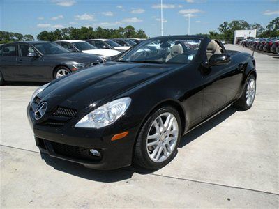 2009 mercedes-benz slk300 black/beige  navigation, hk stereo heated seats **fl