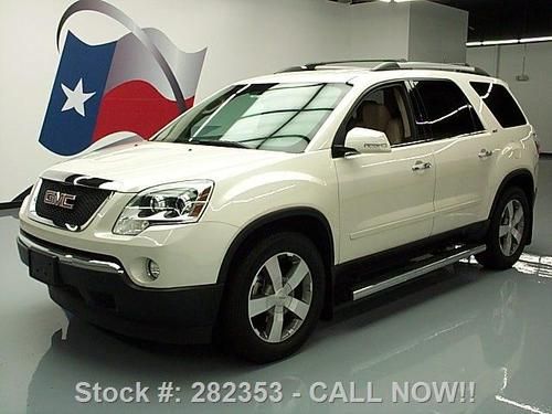 2011 gmc acadia slt-2 7 pass nav rear cam dvd 19's 54k texas direct auto