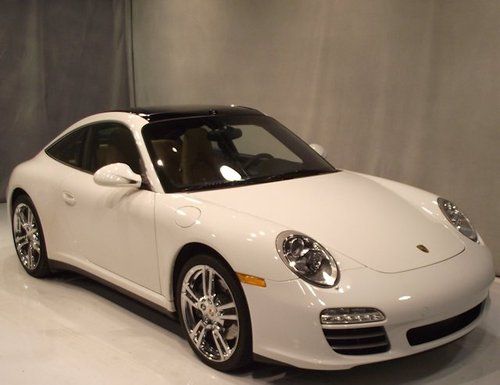 Crtfd 2011 porsche 911 targa 4 coupe pdk carrera white 11k mi 1owner cleancarfax