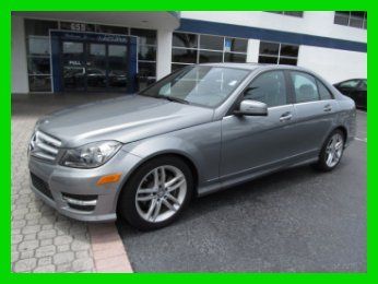 13 silver c-250 turbo i4 16v sport sedan *premium 1 package *low miles *florida