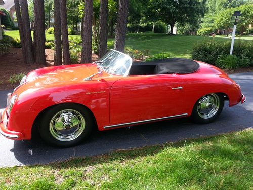 356 speedster cabriolet replica on 1979 porsche-very nice-red w/ black