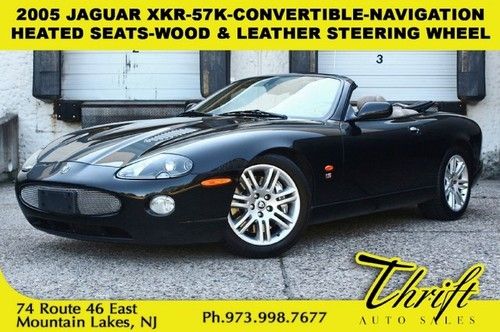 2005 jaguar xkr-57k-convertible-nav-heated seats-wood &amp; leather steering wheel