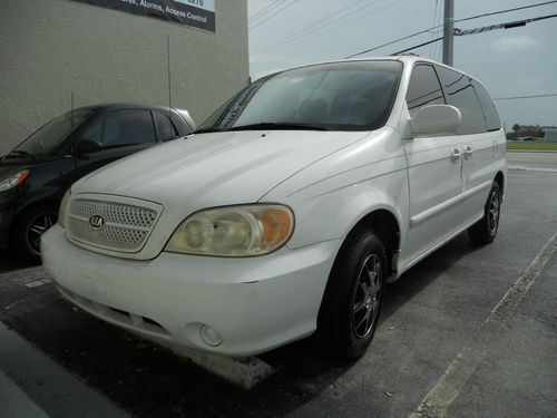 2005 kia sedona lx mini passenger van 5-door 3.5l white low reserve