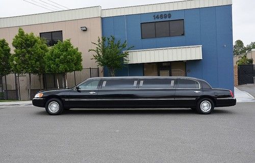 2002 black lincoln continental 120" stretch limousine by krystal!  awesome!
