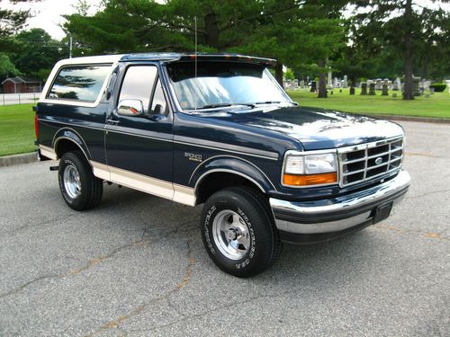 1993 bronco 68k act. miles! 1-owner! 5.8 v8 orig. paint! mint survivor! leather