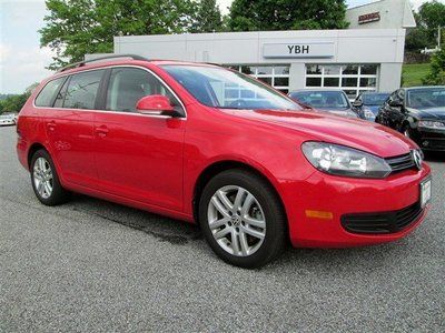 Tdi sportwagen-certified pre-owned-no reserve-clean car fax-tornado red