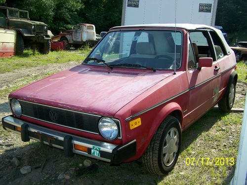 1986 red volkswagen cabriolet convertible 2-door 1.8l parts repair alloy wheels