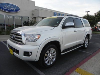 2012 toyota sequoia platinum nav 4x4 leather sunroof 2nd row buckets rear dvd