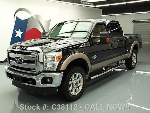 2012 ford f-250 lariat diesel crew 4x4 leather 20's 22k texas direct auto