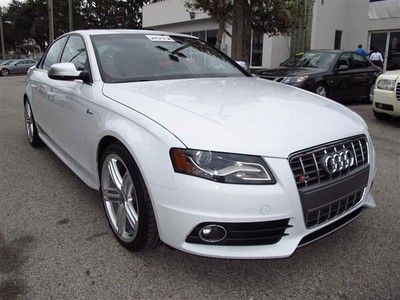 12 s4 white red navigation awd 3.0 tfsi v6 supercharged engine a/c abs fog lamps