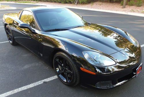 2005 chevrolet corvette coupe black z51 ls2 automatic chevy vette c6 sports car