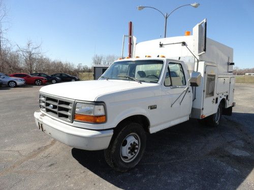 1997 ford f.350 service truck 5.8 liter kohler generator air compressor