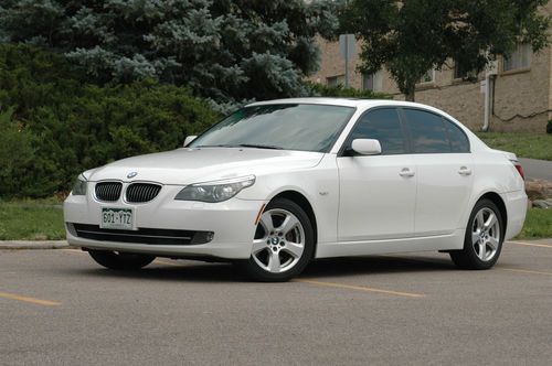 2008 bmw 535xi heated seats, e60 535 x drive awd white over black leather minty!