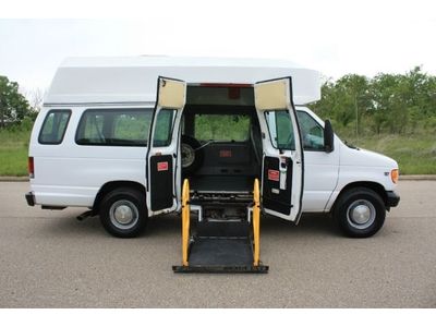 2001 ford e-350 handicap accessible wheelchair van side lift  diesel extra tall!