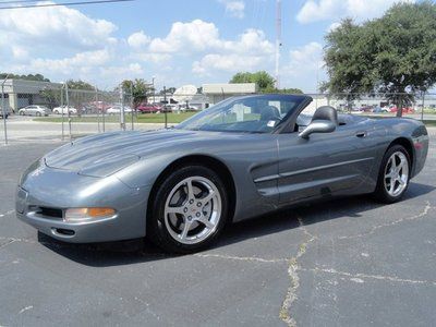 50th anniversary 5.7l v8 manual convertible gray black one owner local trade