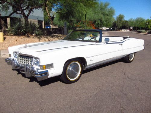 1973 cadillac eldorado convertible - 500ci v8 - a/c - very clean - rust free-nr!