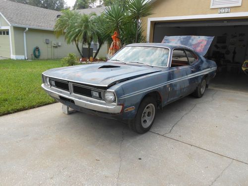 1971 dodge demon 340 fact hemi orange low reserve  solid.