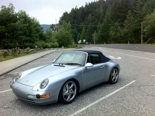 Polar silver 1997 porsche 911 993 cabriolet / convertible 993