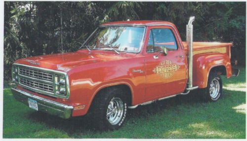 Classic dodge little red truck